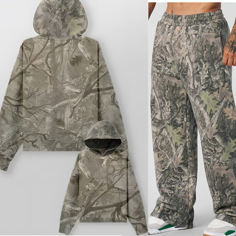 Camouflage Pattern Hoodie Set