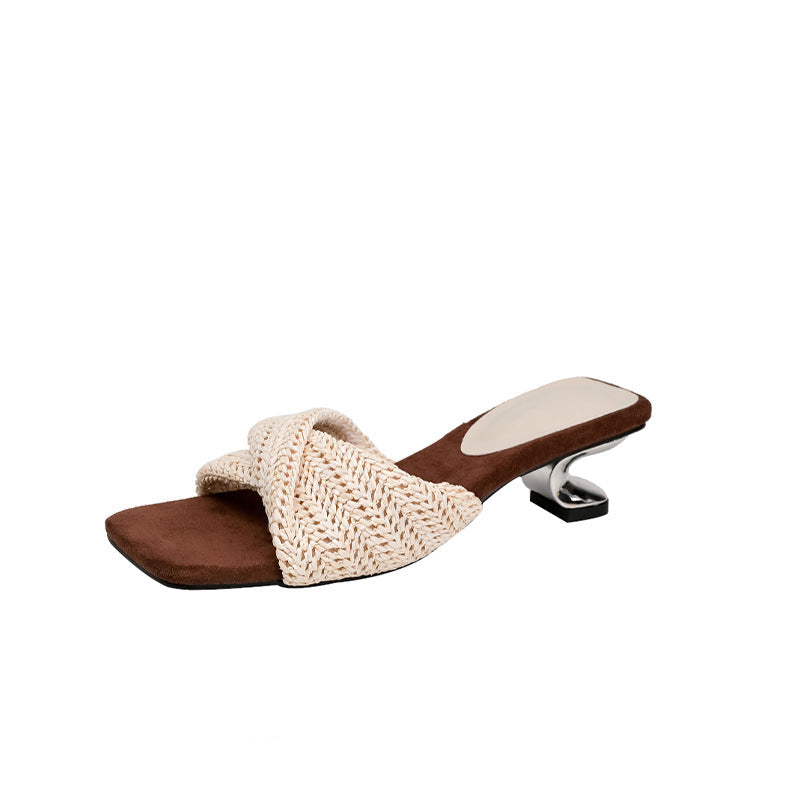 Woven Twisted Band Resort Style Sandals