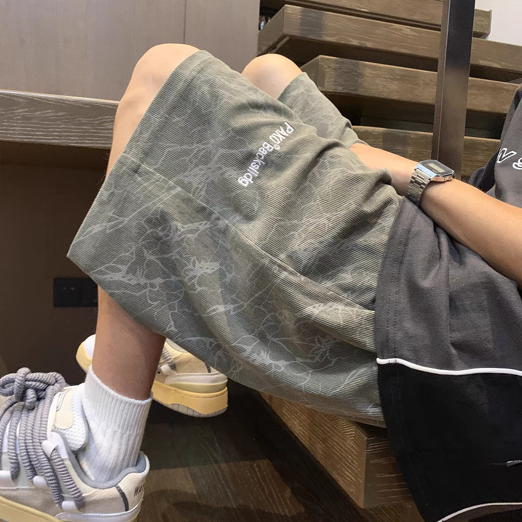 Casual Embroidered Athletic Shorts