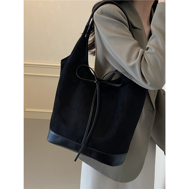 Minimalist Suede Tote Bag