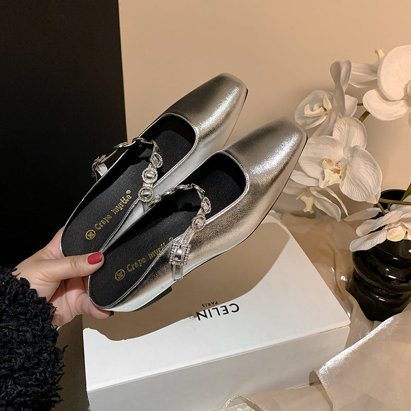 Strap Leather Mules