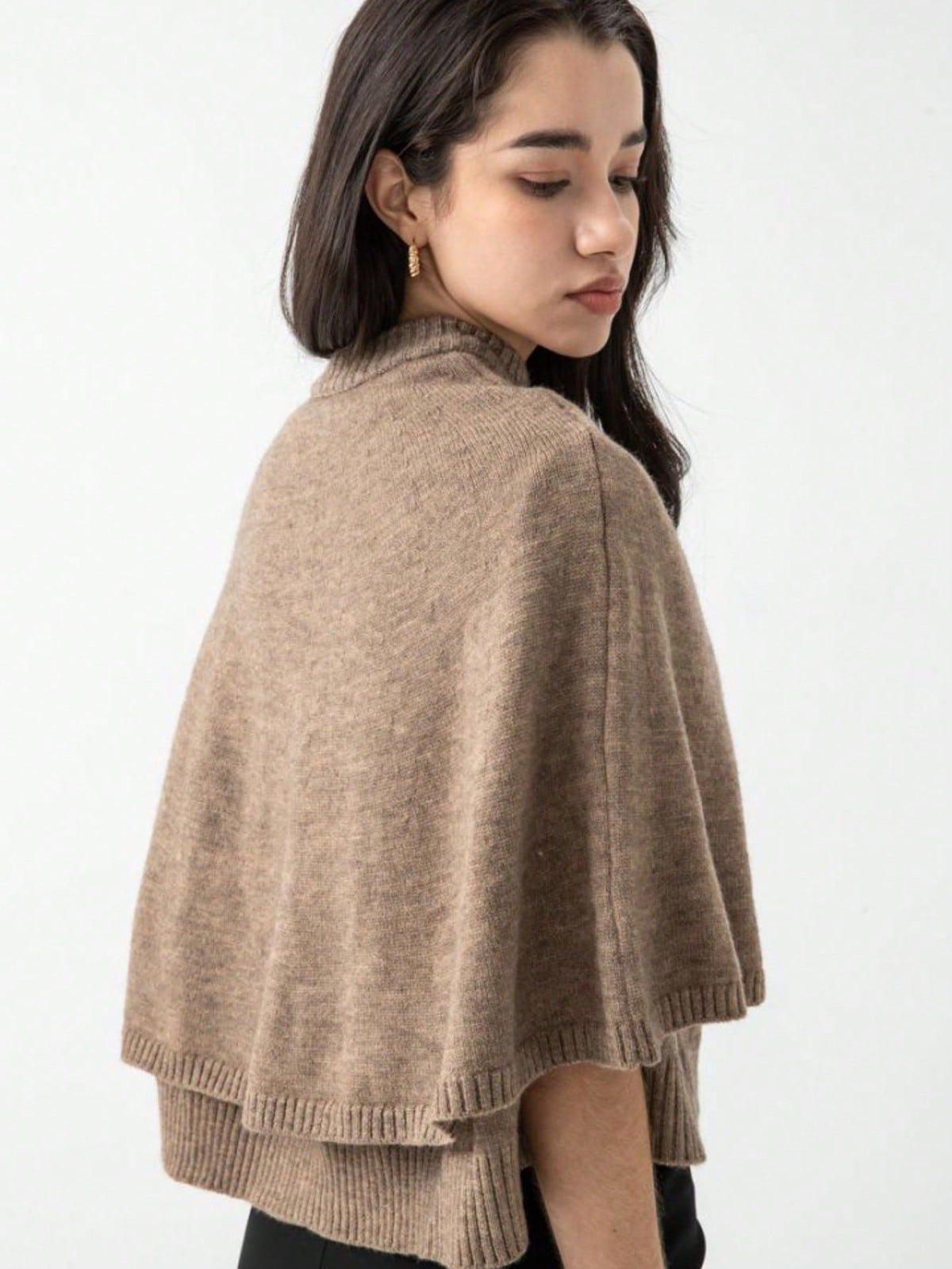 Women's Cropped Knit Shawl Cardigan