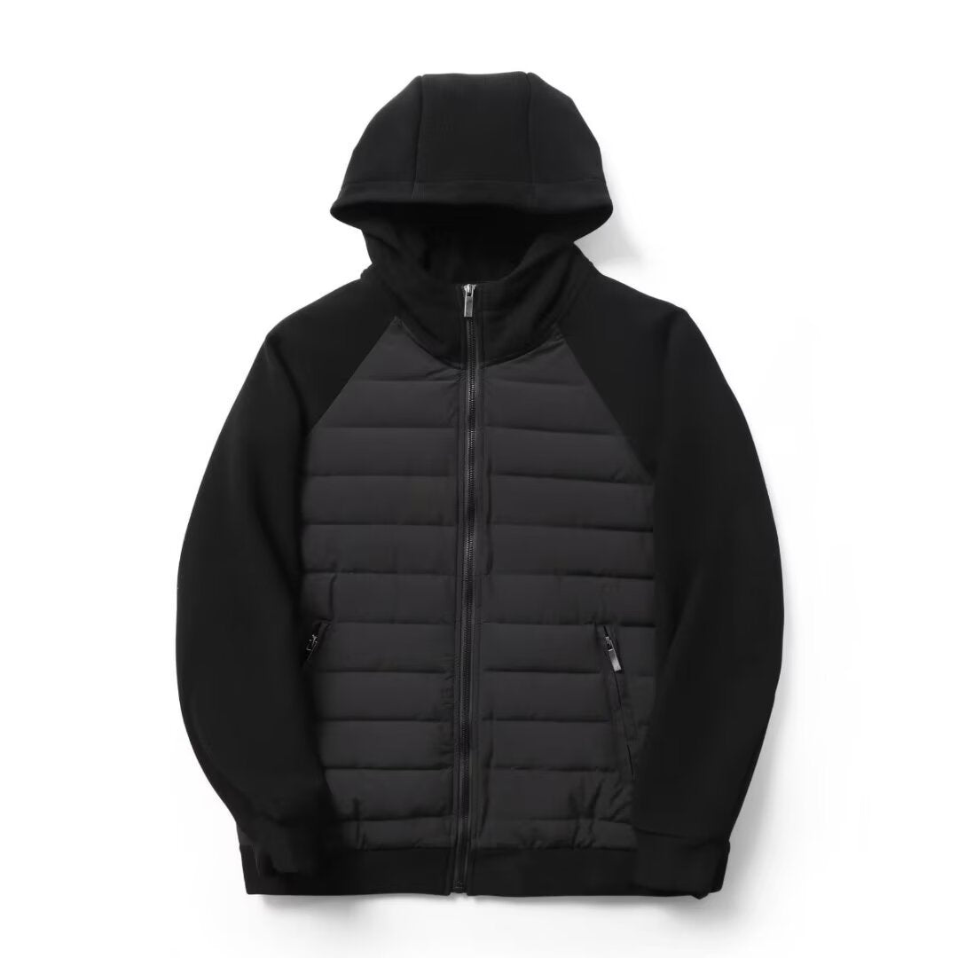 Hybrid padded hooded jacket