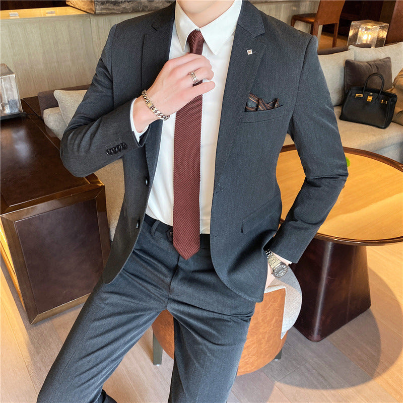Modern Slim-Fit Three-Piece Suit