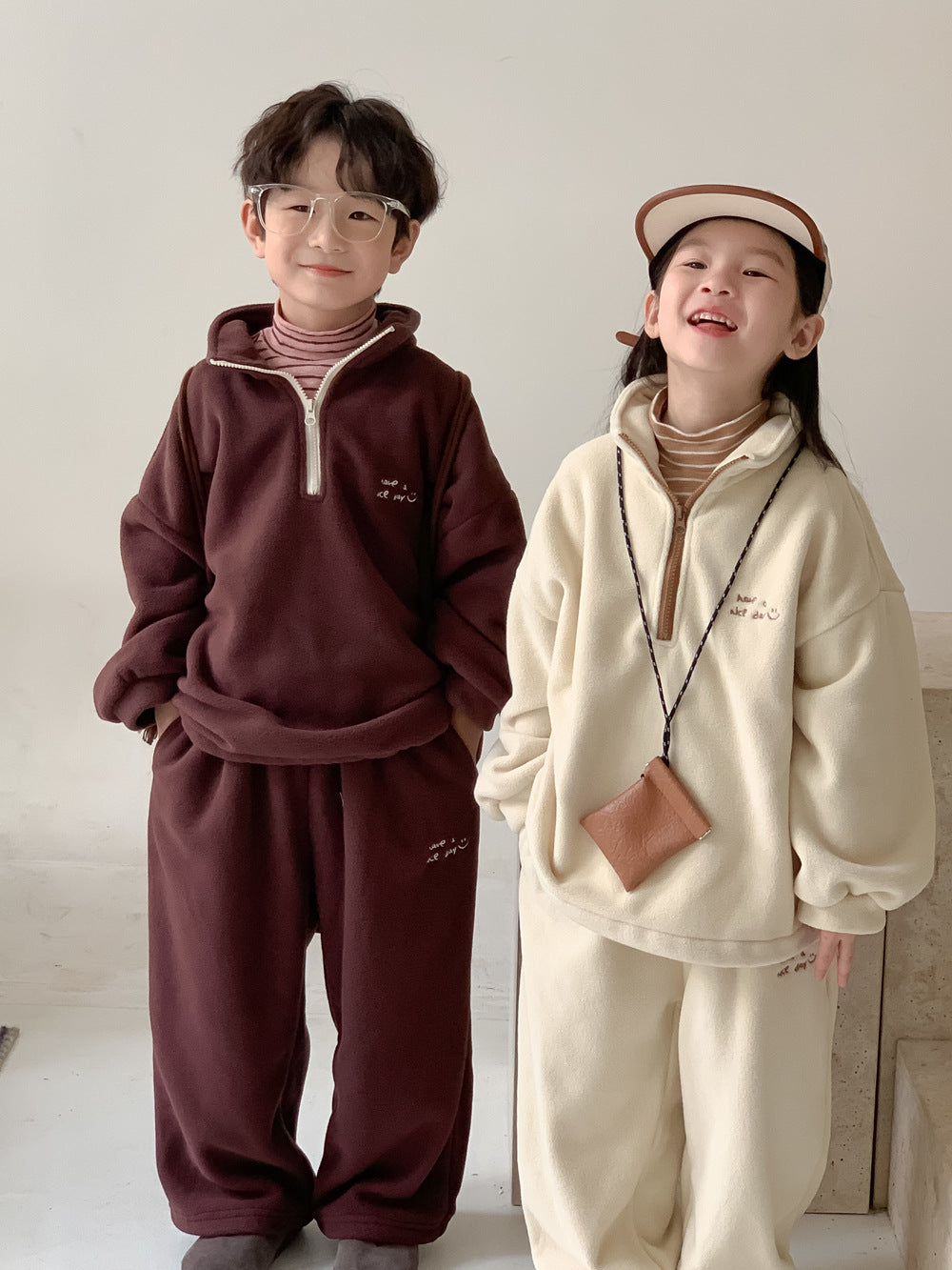 Kids' Zip Sweatshirt Two-Piece Set