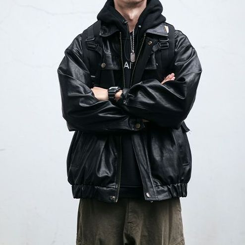Vintage Oversized Flight Leather Jacket