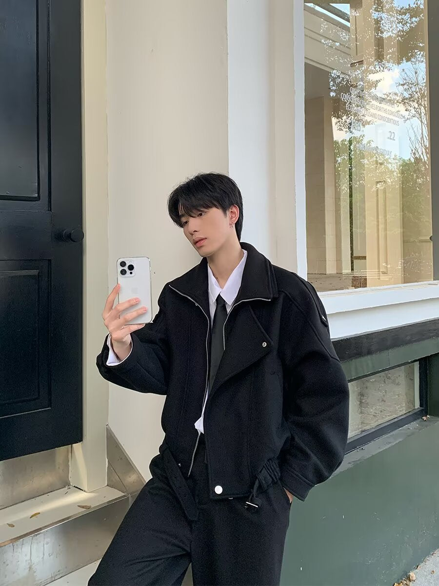 Stylish Deconstructed Zipper Jacket