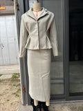 Peplum Blazer and Skirt Set