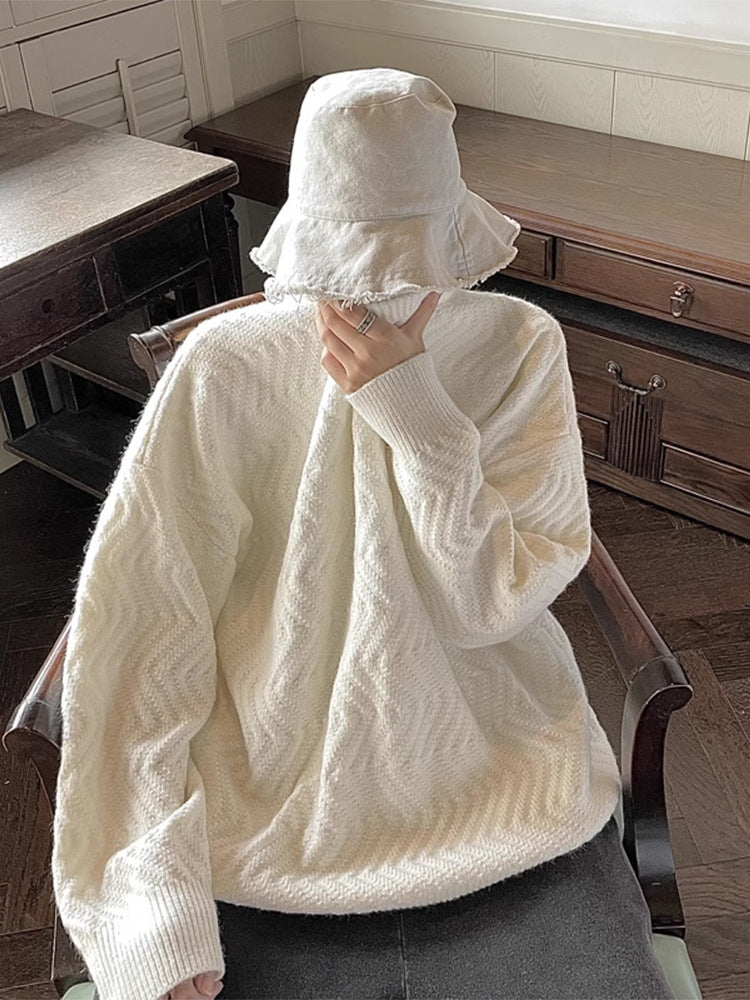 Textured Zig Zag Oversized Knit