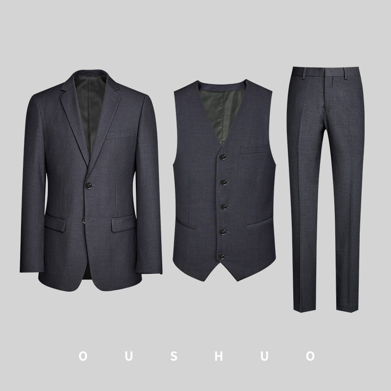 Modern fit suit with optional vest