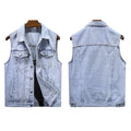 Trendy Sleeveless Denim Vest