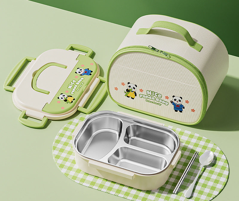 Dual Compartment Stainless Steel Meal Set