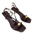 Gold-Accent Strappy Heels – product view