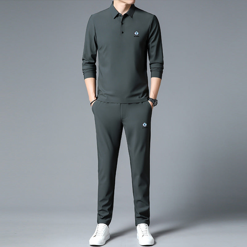 Long-Sleeve Polo Track Set