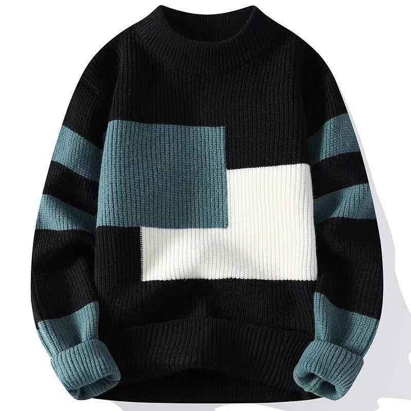 Men's fashionable loose-fitting knit sweater