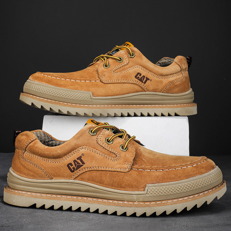 CAT Low-Top Casual Leather Shoes