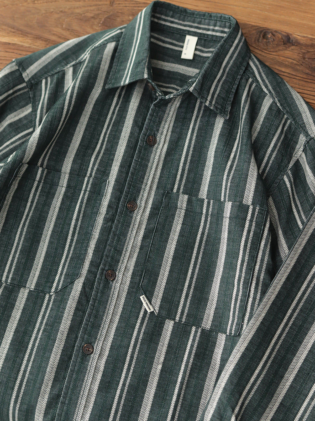 Retro Striped Corduroy Overshirt