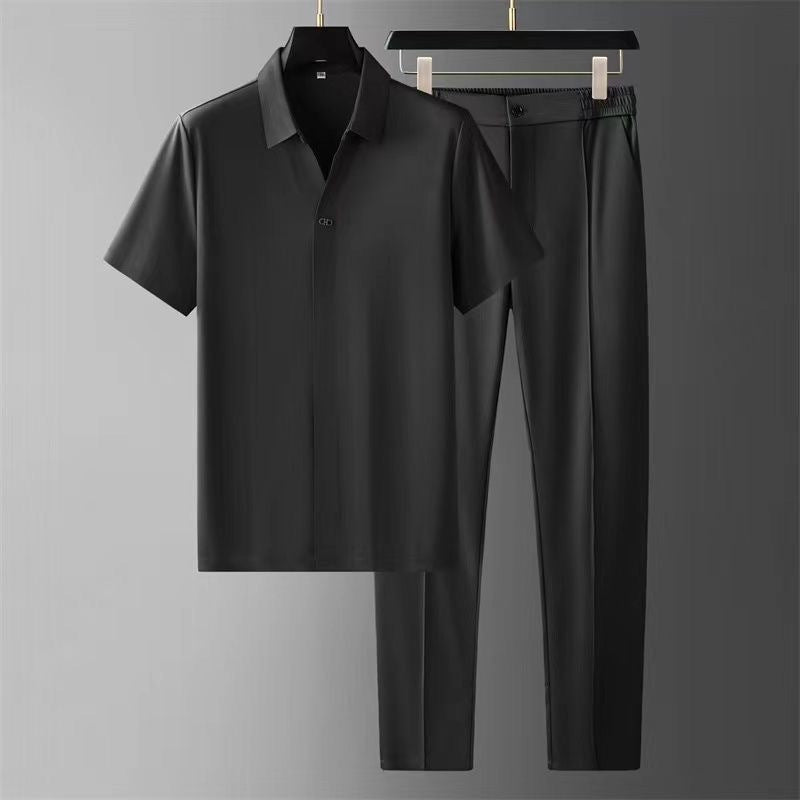 Seamless Ice Silk Men's Suit
