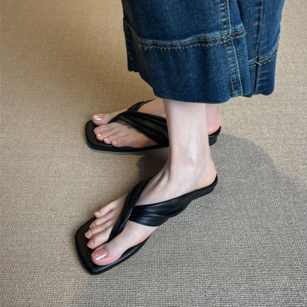 Soft Leather Flip-Flops