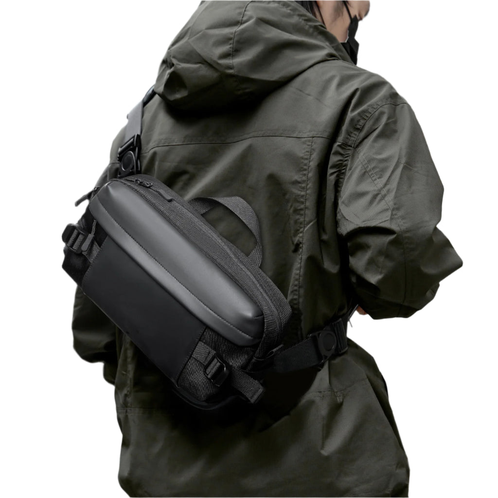 MOYYI Men's Crossbody Bag Versatile Large Capacity Multifunctional Casual Chest Bag Waist Bag Lightweight Sports Cycling Shoulder