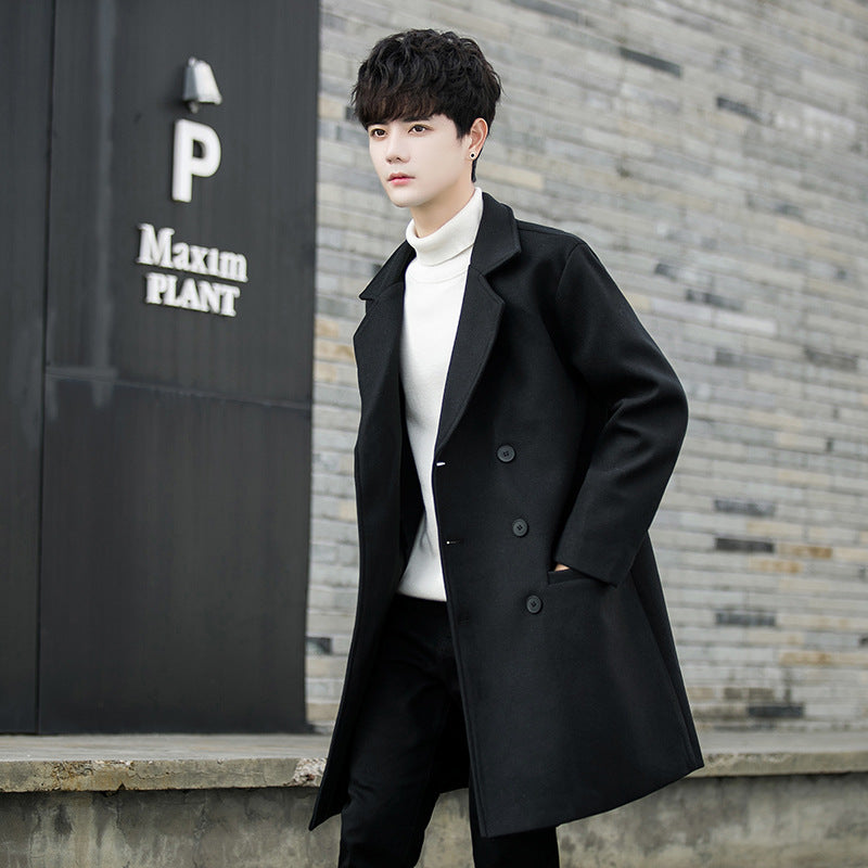 Men’s Tailored Wool-Blend Overcoat