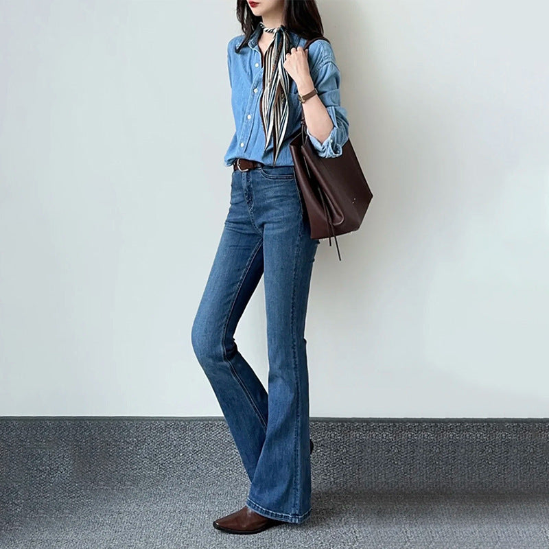 Vintage High-Waist Flared Jeans