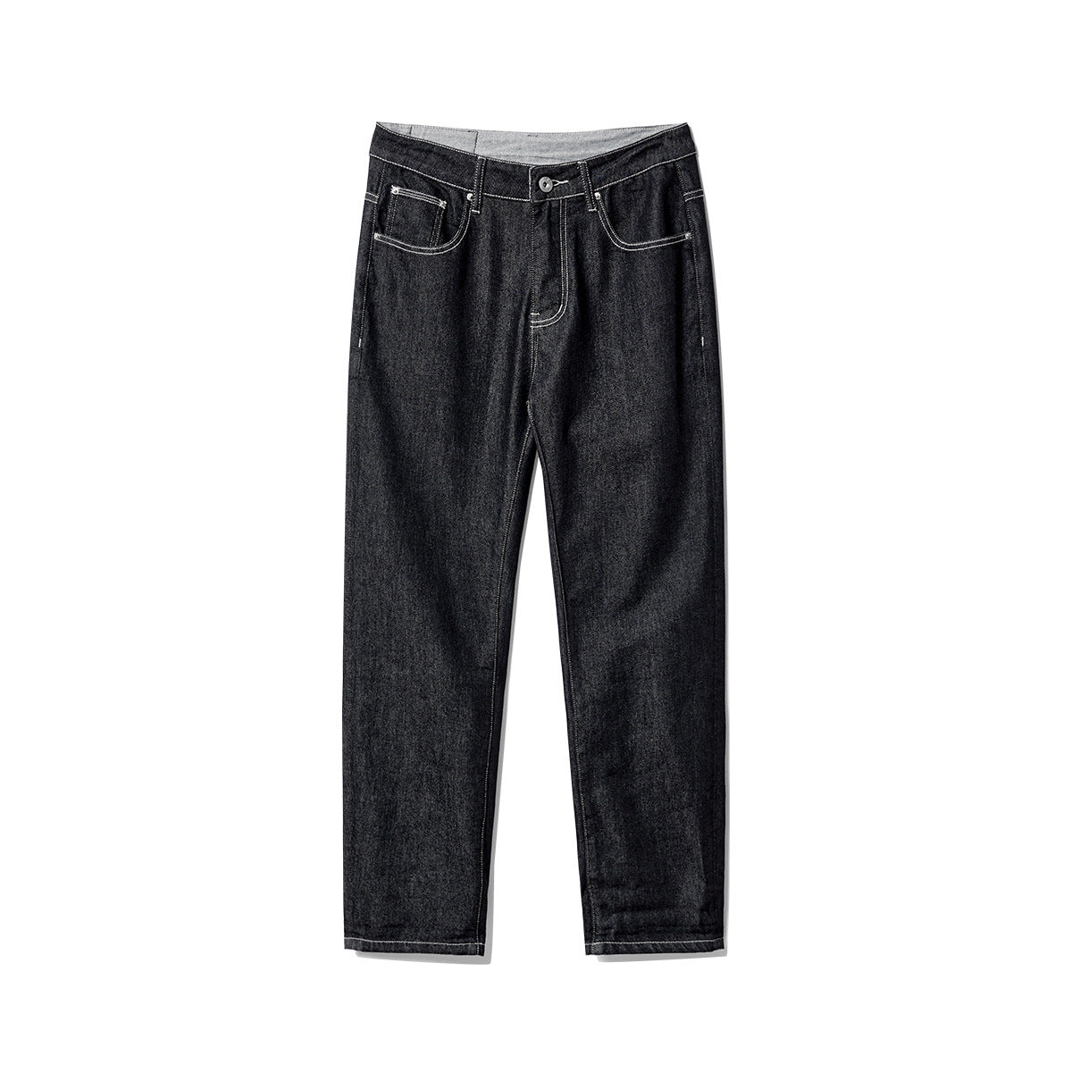 Black Tech Casual Cropped Pants