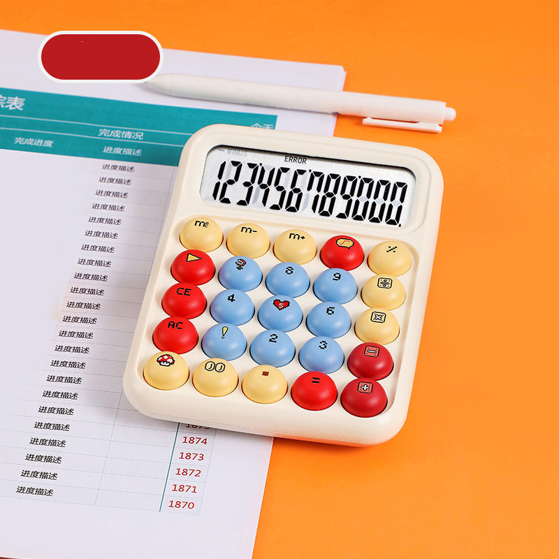 Playful Mechanical Button Calculator