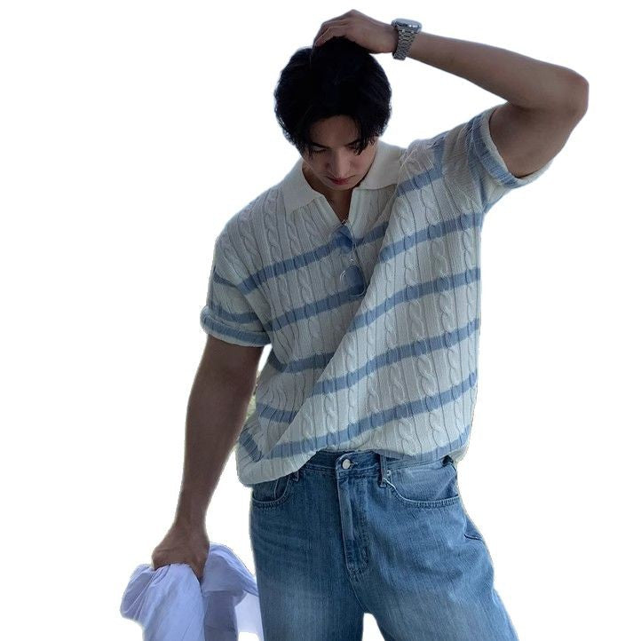 Striped Polo Knit