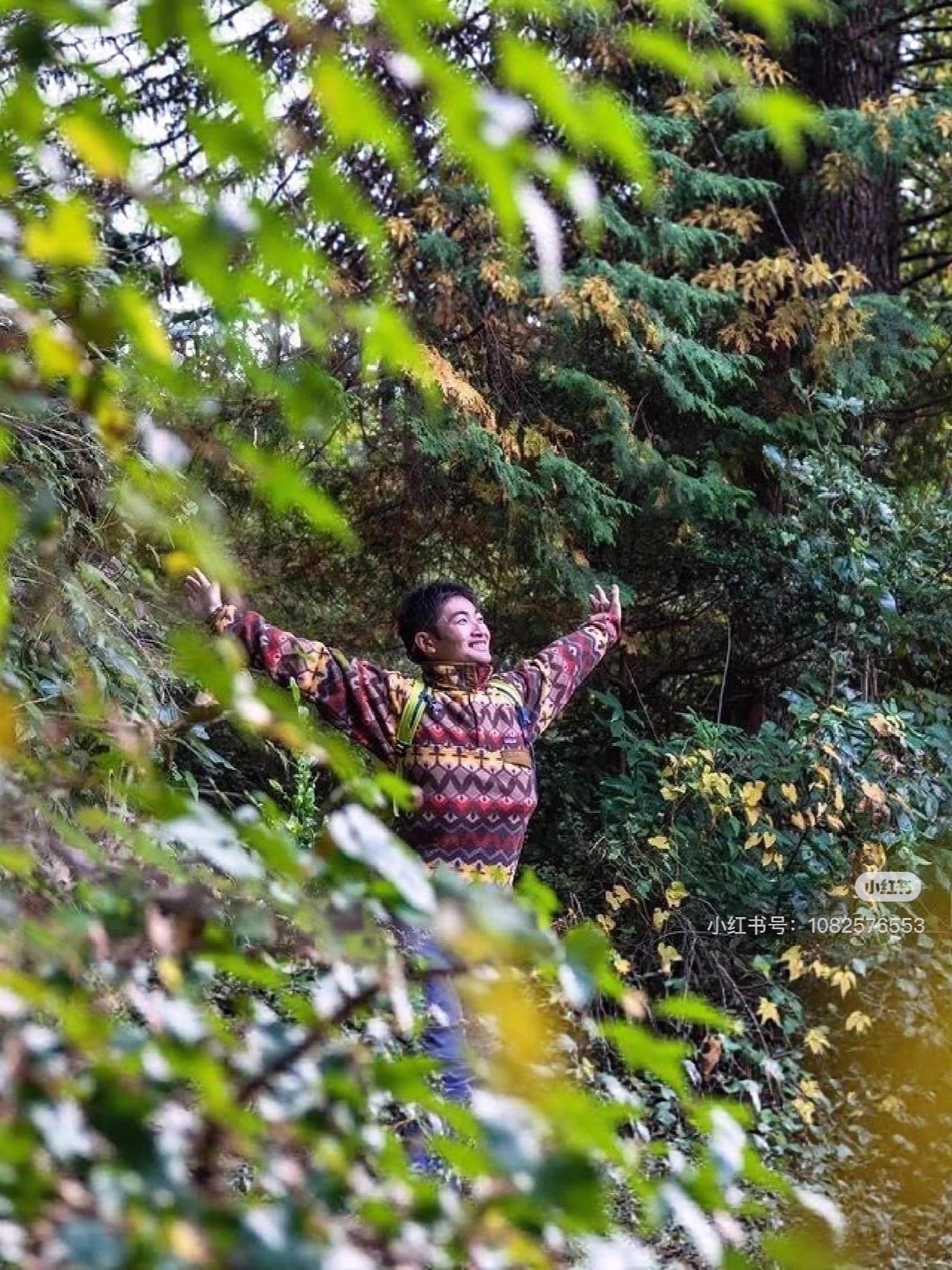 Geometric Pattern Fleece Pullover