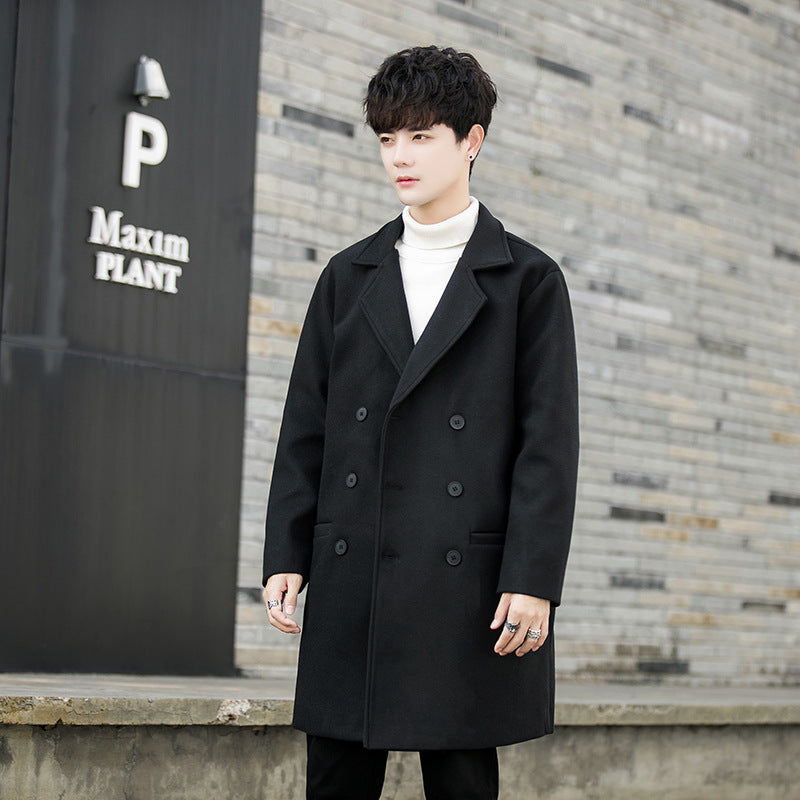 Men’s Tailored Wool-Blend Overcoat