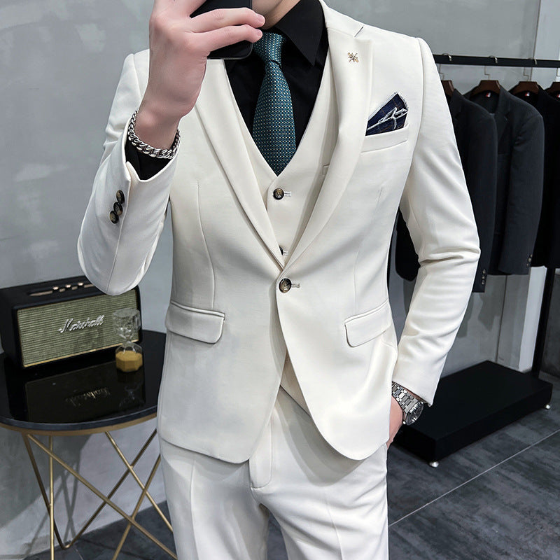 Modern Slim-Fit Three-Piece Suit