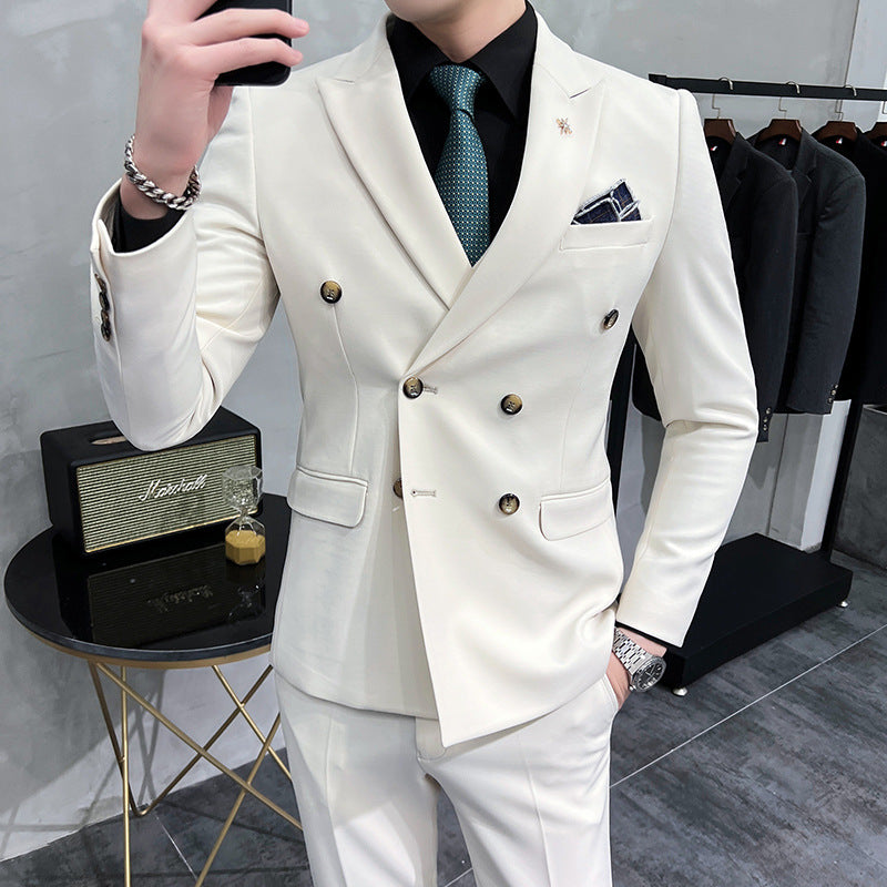 Modern Slim-Fit Three-Piece Suit