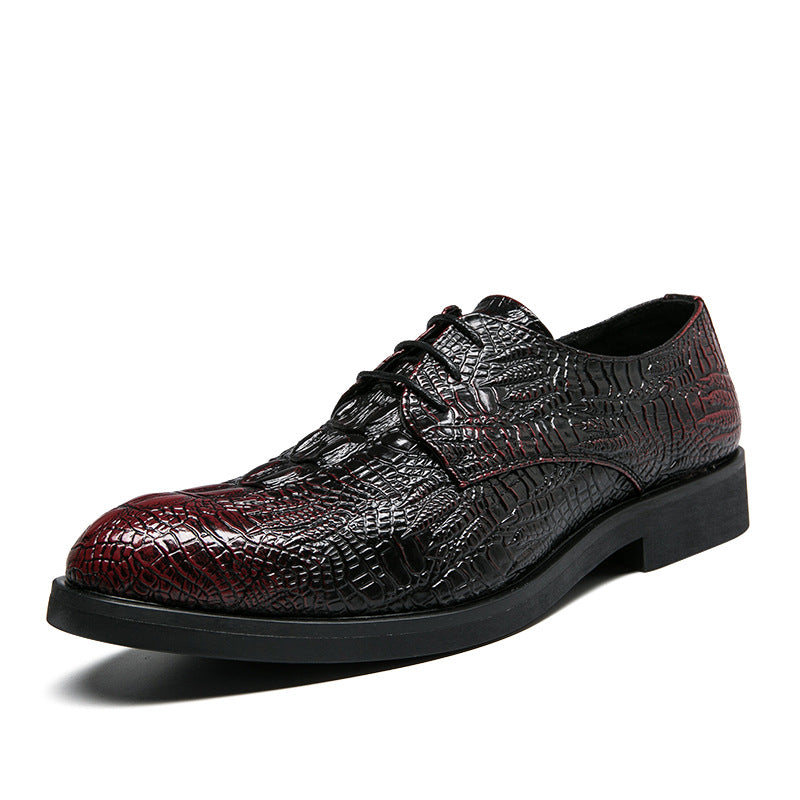 Men's Alligator-Embossed Oxfords