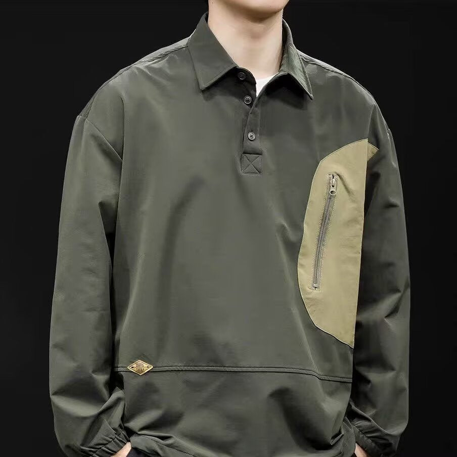 Utility Patch Polo Pullover