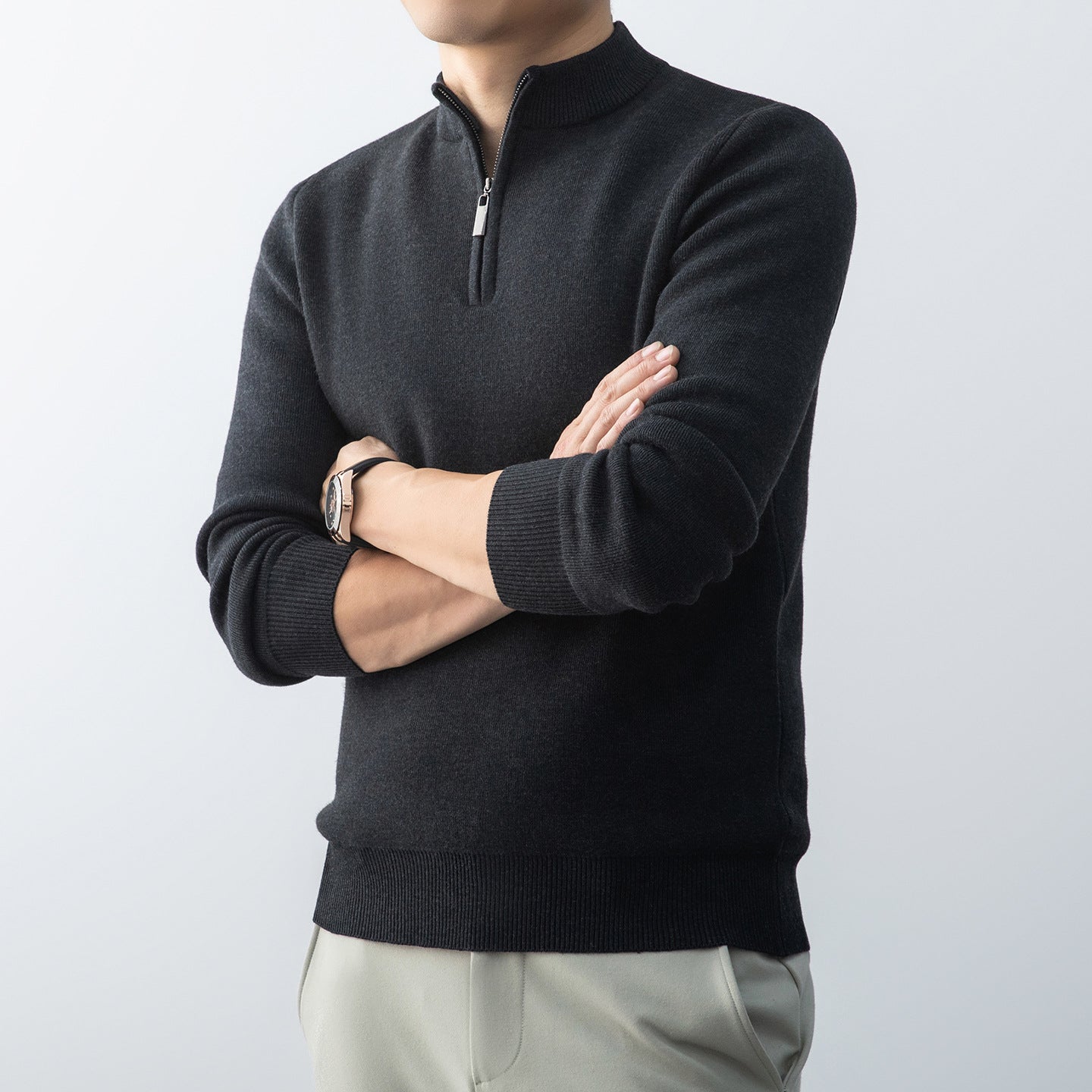Men's Quarter-Zip Knit Pullover