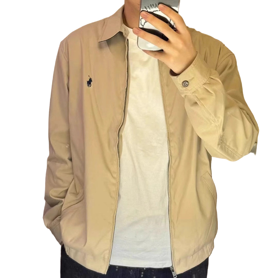 Vintage-Style Zip-Up Jacket