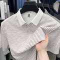 Striped Knit Polo Shirt