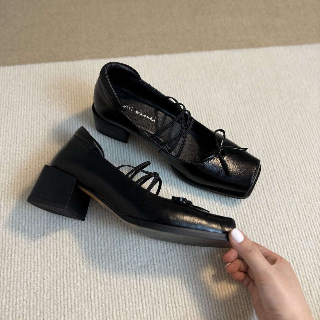 Bow Block-Heel Mary Janes