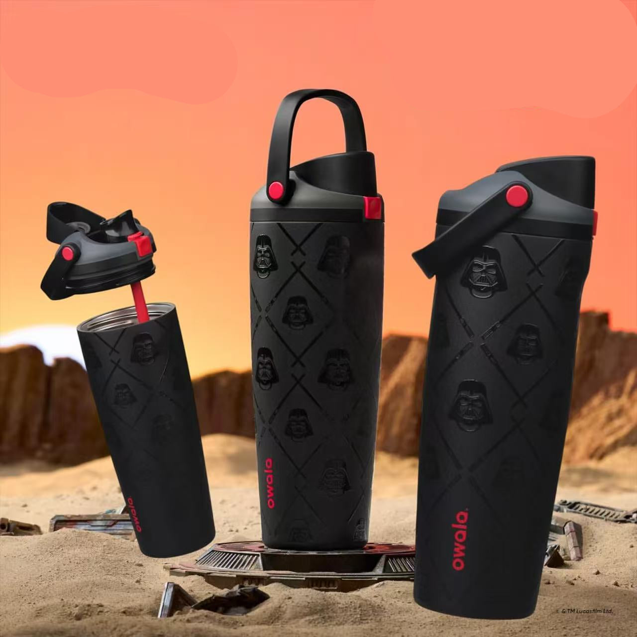 Character Print Insulated Water Bottle with Straw