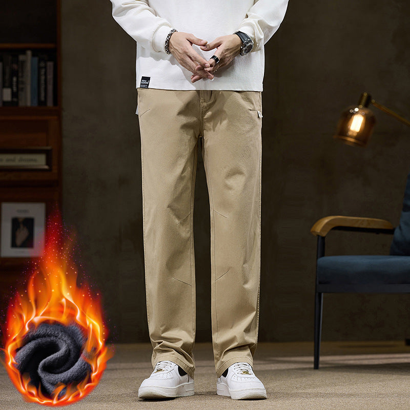 Insulated Straight-Leg Fleece Trousers