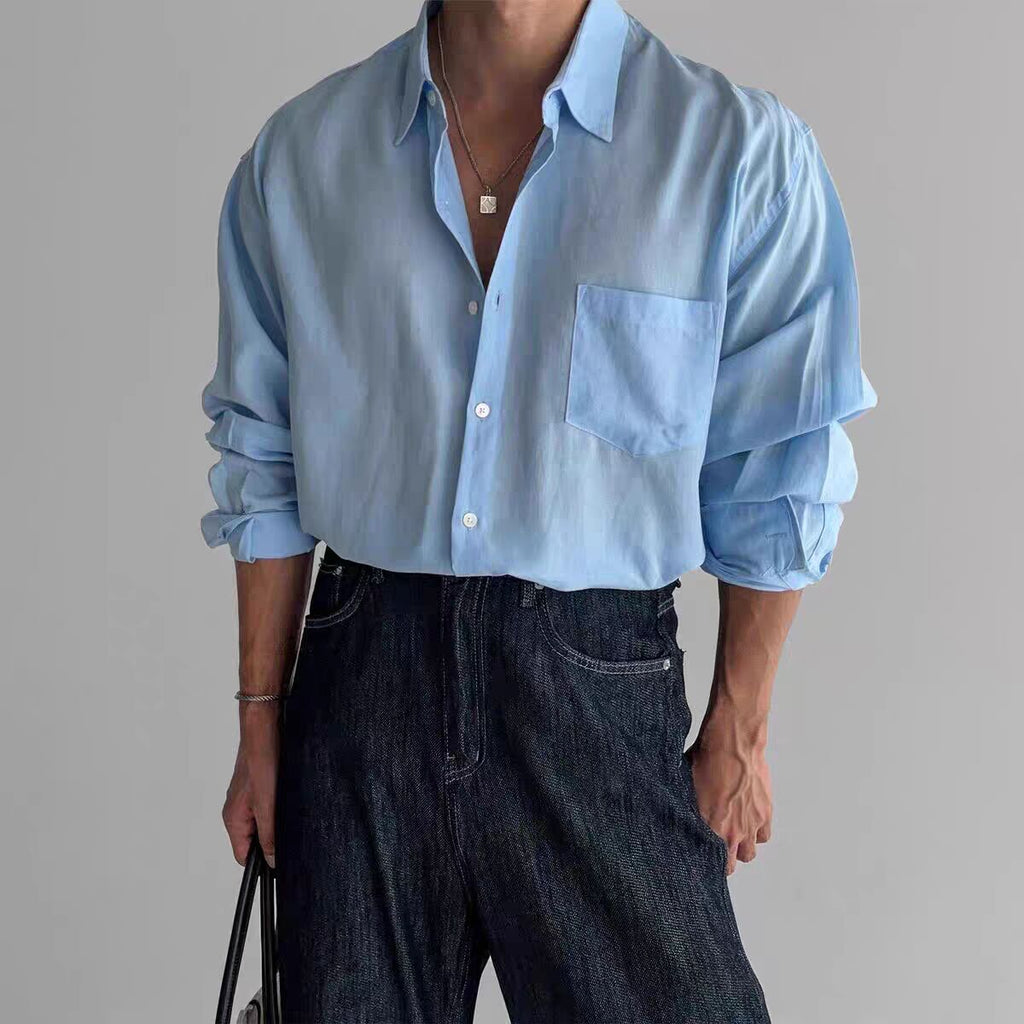 Linen Blend Oversized Utility Shirt