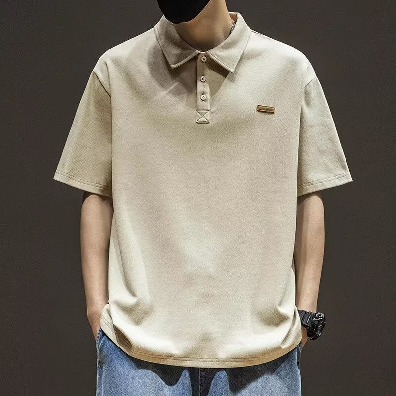 Japanese Polo Shirt: Short Sleeve Lapel