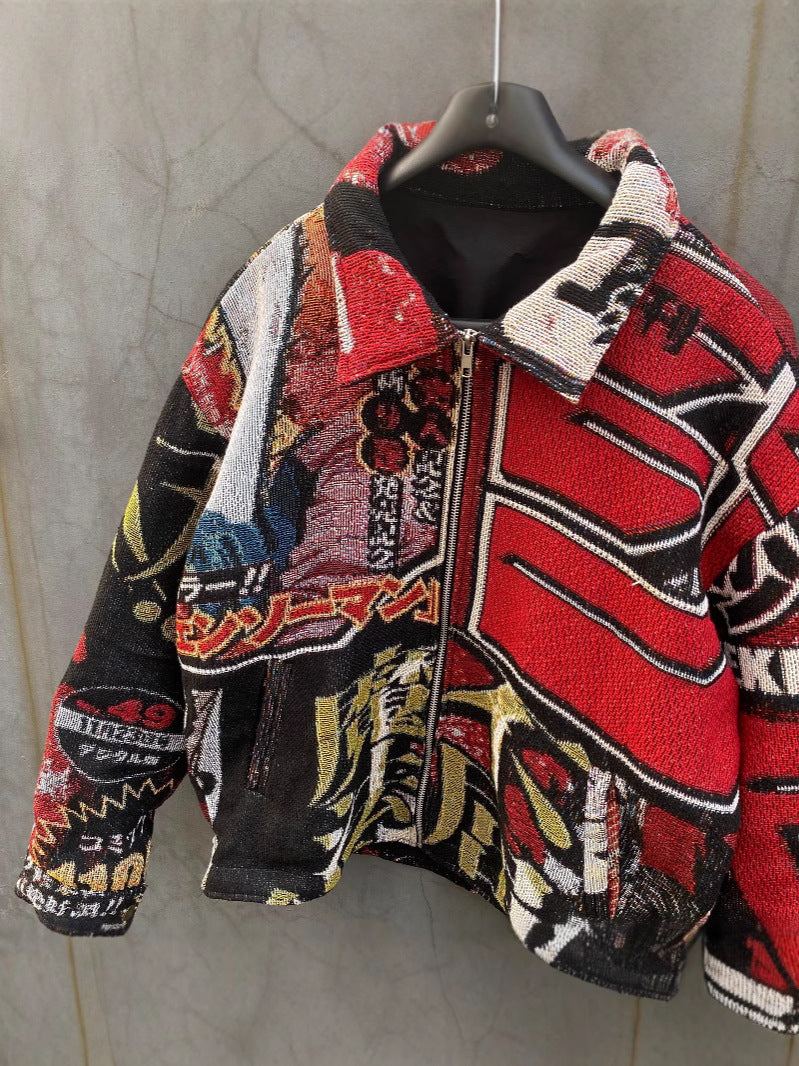 Manga-Graphic Tapestry Harrington Jacket