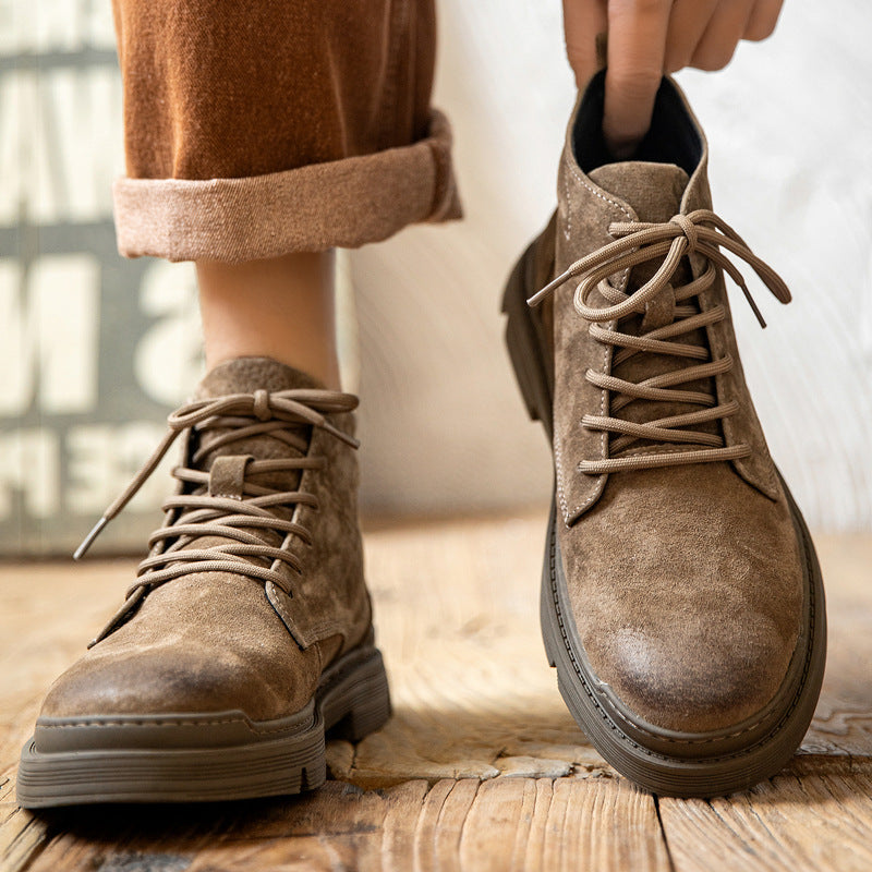 Rugged Lace-Up Work Boots