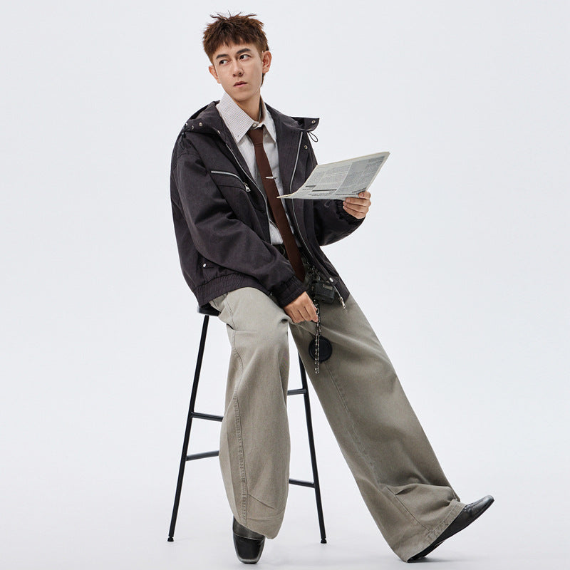 Casual Hooded Zip-Up Jacket