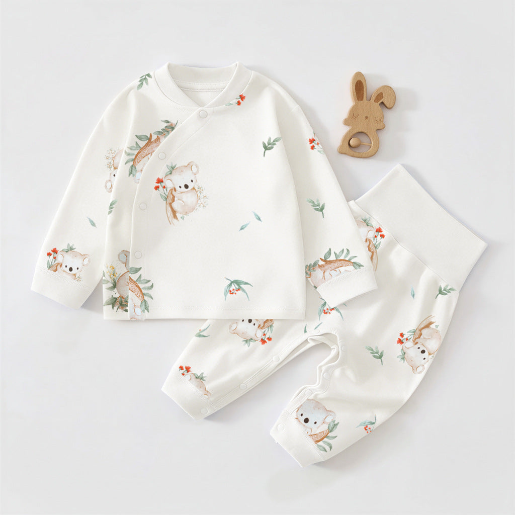 Cotton Baby High-Waist Thermal Set