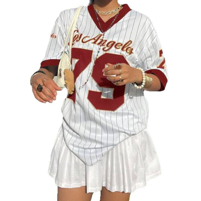 Los Angeles Leopard Graphic Baseball Jersey