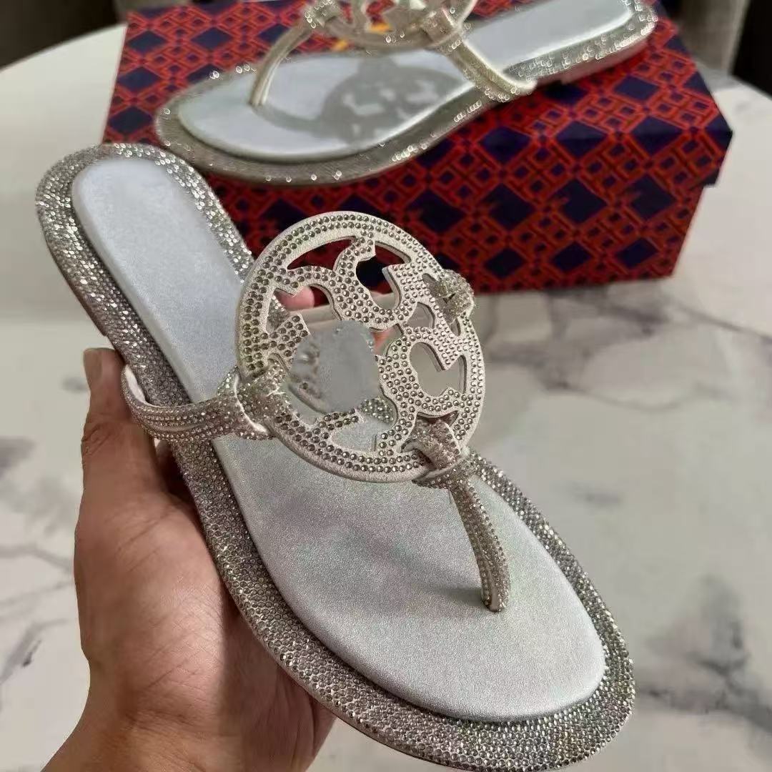Rhinestone Thong Sandals
