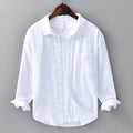 Men's Linen-Blend Button-Down Shirt